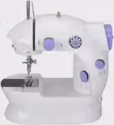 Mini Máquina de Costura Elétrica Portátil Doméstica Bivolt com Pedal, Luz, Bobinas e Acessórios, Ideal para Iniciantes, Reparos, Ajustes em Roupas Tecidos Artesanato e Costura Criativa, 2 velocidades