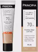 Protetor Solar Facial com cor 14,5% Mix de Filtros UV + 5% Niacinamida FPS 70 PS-05 Cor 2.0 com 30ml