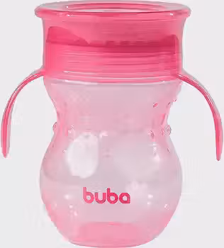 Buba Copo 360º Com Alça Rosa Rosa