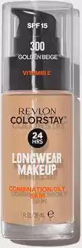 Base Revlon ColorStay™ I Maquiagem de Longa Duração para Pele Mista/Oleosa I FPS 15 I Golden Beige 300