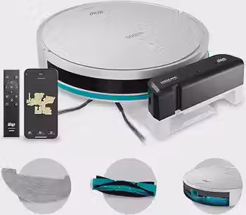 WAP Robô Aspirador de Pó ROBOT W1000 Mapeamento de Tempo Real GYRO, Base de Carregamento, Compatível com Alexa e Google