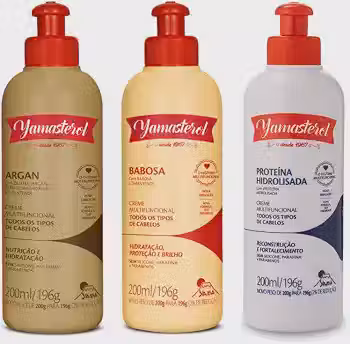 Kit 3 Yamasterol Cronograma Capilar Reparação Intensa Yamá 200ml
