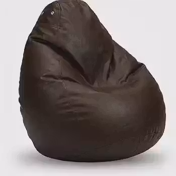 Puff Fofão Cor Marrom Escuro Grande Adulto com Enchimento Incluso Assento Confortável, Ergonômico Courino Premium, Leve Sala Quarto TV Gamer, Impermeável
