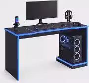 Mesa Gamer Malibu Para Escritório Pc - Cores (Preto/Azul)