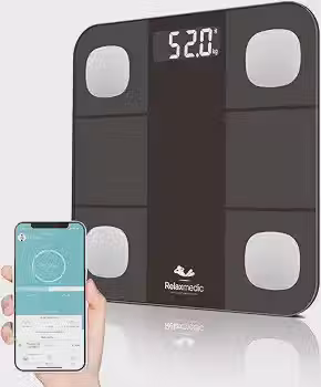 Balança Digital Corporal Bioimpedância c/Aplicativo Bluetooth Smart App - Relaxmedic