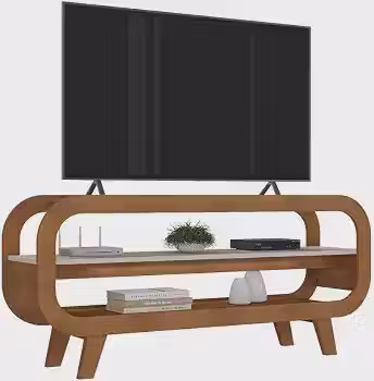 Artely Rack Theo para TV até 60', Cinamomo/Off White