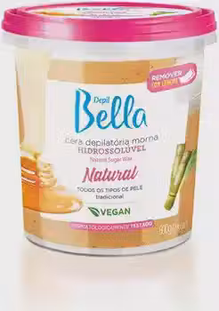 Depil Bella - Cera Depilatória Morna Hidrossolúvel Natural 600g
