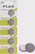 Pilha Bateria, Flex, Botão, CR2032, 3V, Cartela Com 5