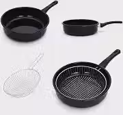 Frigideira Esmaltada com Cesto Aramado 22cmA Frigideira Esmaltada com Cesto Aramado de 22cm é o utensílio perfeito para quem busca praticidade, segurança e crocância perfeita em suas frituras.