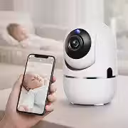 Câmera Smart Segurança Baba Eletrônica Ip WiFi Giratória Panorâmica Visão Noturna Detecção Movimento Microfone Antena Full HD Vigilância Ambiente Interno Externos Monitoramento Inteligente Bebês Pets
