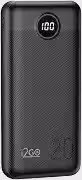 I2GO, Carregador Portátil (Power Bank) Ultra Rápido 20000mAh, Power Delivery 20W, 2 Saídas USB + 1 Saída/Entrada USB-C, Preto, i2GO PRO