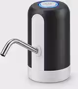 Bomba Elétrica para Galão de Água 5L a 20L Recarregável USB, Bebedouro Portátil Automático com Botão de 1 Toque e Tubo em Aço Inox para Garrafão de Água