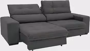 Sofá Retrátil Reclinável 3 Lugares Suede Brunello Linoforte