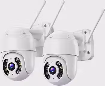 Kit com 2 Câmeras de Segurança Wi-Fi Externa IP A8 – Prova d’Água com Visão Noturna Infravermelha e Monitoramento em Tempo Real Premium (2)