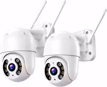 Kit com 2 Câmeras de Segurança Wi-Fi Externa IP A8 – Prova d’Água com Visão Noturna Infravermelha e Monitoramento em Tempo Real Premium (2)