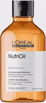 L'Oréal Professionnel NutriOil Shampoo de Nutrição Intensa com Óleo de Coco – Para Cabelos Secos, Limpeza Suave e Maciez, 300 ml