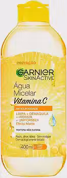 Água Micelar Garnier Uniform & Matte Antioleosidade Vitamina C 400ml