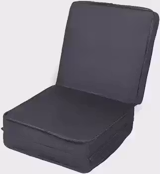 Colchão Puff Dobrável 4 em 1, Preto, Portátil Multiuso, 180x60x10 cm, Solteiro Fênix Colchões
