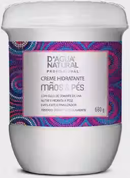 D'AGUA NATURAL Creme Hidratante Mãos E Pés D'Agua Natural 680 G