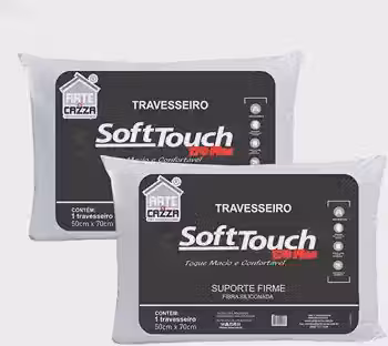 Kit Travesseiro 50x70cm Lavavel Anti ácaro 100% Fibra Siliconada Firme - 2 ou 4 Unidades (Kit 2 Unidade)