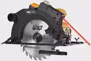 WAP Serra de Circular 7.1/4' ESC 1500 com Guia a Laser e Base de Ajuste até 45°, Empunhadura Emborrachada, 1500W 127V