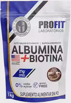 Albumina + Biotina Profit Refil 1kg Creme De Avelã