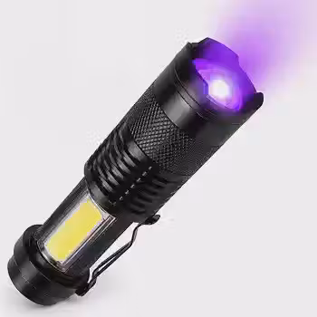 Lanterna LED UV Luz Negra Ultravioleta Recarregável Potente Caça Escorpião Inseto Aranha Urina Gato Pets Manchas Animais Carrega USB com Cabo