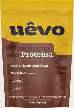 Proteina de Ovo em Pó - 1000g Refil Chocolate - Uêvo