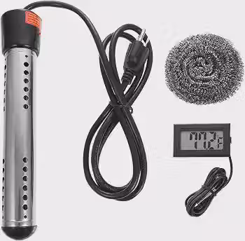 Aquecedor de Água por Imersão Portátil 1500W com Termômetro (110v)