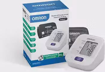 OMRON Control Plus Monitor de Pressão Arterial HEM-7122 Digital Braço