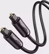 Cabo de áudio óptico UGREEN cabo de áudio digital Toslink para home theater, barra de som, TV, PS4, Xbox, Blu-Ray Players, Playstation e mais (10 pés)