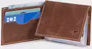Carteira Couro Legítimo Porta Cnh/cartões/cédulas C/plástico