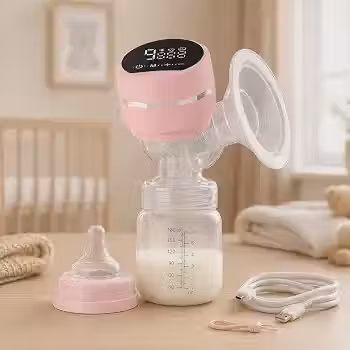 Bomba Tira Leite Materno Elétrica Premium Portátil Silenciosa LED USB 9 Níveis Sem Dor BPA Free (Cores Variadas)