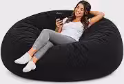 Puff Gigante Redondo 150x30cm Capa em Suede Premium Sem Enchimento Confortável para Sala Quarto e Decoração
