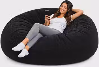 Puff Gigante Redondo 150x30cm Capa em Suede Premium Sem Enchimento Confortável para Sala Quarto e Decoração