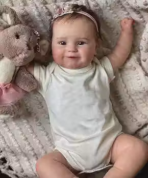 Brastoy Boneca Bebê Reborn Corpo de Silicone Menina Realista 48cm