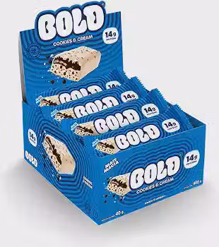 Barra de Proteína Bold Cookies e Cream 40G -Display com 12 unidades
