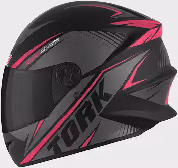 Pro Tork Capacete Moto R8 Fechado, Viseira Fumê, Preto/Rosa, Tam. 58