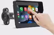Reprodutor Moto 7' CarPlay Android Auto, BT, IP67, Touch, GPS, Portátil