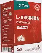 Suplemento, L-Arginina Performance, Lauton, 1000mg + B3-60 Cápsulas