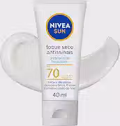 NIVEA SUN Protetor Solar Facial Toque Seco Antissinais FPS 70 40ml - Com muito alta proteção contra raios UVA/UVB, controla o brilho e previne o envelhecimento precoce