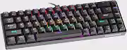 Teclado Mecânico com Fio A1802, Gamer Switch Red Vermelho 68 Teclas Semi 65%, Iluminação RGB com 17 Modos, Hot-Swap, Teclas Anti-Ghosting, Preto