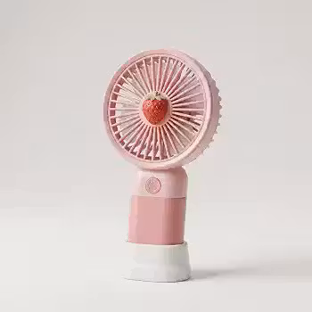 Mini Ventilador Portátil USB Recarregável – Compacto, Silencioso, Potente - Uso 2 em 1 (Mão e Mesa) – Ideal para Calor, Trabalho e Viagens e Estúdio de Maquiagem.