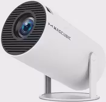 Magcubic Mini Projetor Portatil 5G Wifi 6 BT 5.0, Projector 4K 1080P Full HD Suporte 8000 Lumens, Projetor Led Auto de Correcção Trapezóide Horizontal, 180°Girável Projector para Telefónico