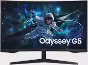 Monitor Gamer Samsung Odyssey G5 32, Resolução QHD, Taxa de atualização de 165Hz & 1ms de tempo de resposta (MPRT), Curvatura com 1000R, HDR 10, AMD FreeSync, Eye Saver Mode & Flicker Free Mode