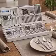 Tramontina Faqueiro Inox 48 Peças Jogo de Talheres Búzios Serve 12 Pessoas em Aço Inox