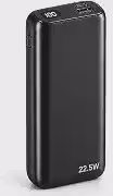 Carregador Portátil Power Bank 20000mAh Turbo 22.5W com Visor LED e Cabos Integrados - Carregamento Ultra Rápido PD, 2 Saída/Entrada USB-C Tipo-C e Lightning, Compatível com iPhone, Android, Notebook
