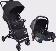 Carrinho de Passeio C/Bebê Conforto TS NIVI Maxi Baby (Preto)