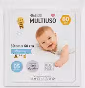 Kit 5 Fraldas Multiuso Bebê 60x60 cm 100% Algodão Branca