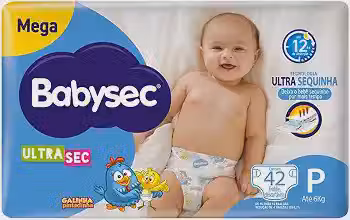 Fraldas Babysec Ultrasec Galinha Pintadinha, P, 42 Unidades